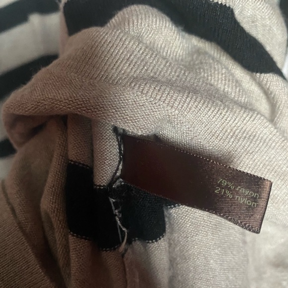 Black & Tan Striped Short-Sleeve Sweater Dress - Picture 3 of 4